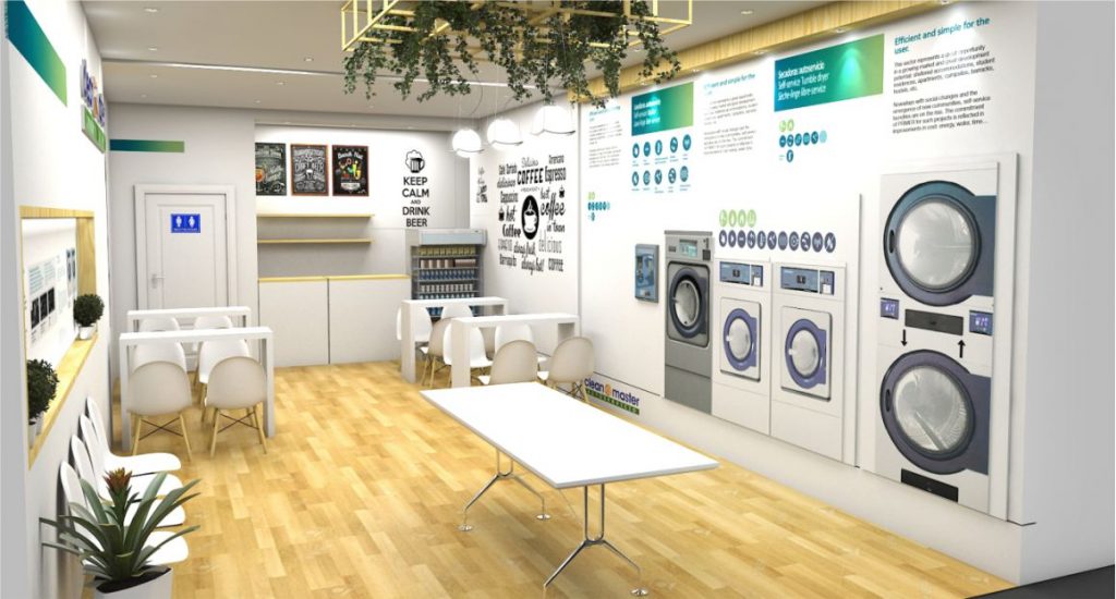 maquinas de lavar do franchising de lavandaria self service Clean Master